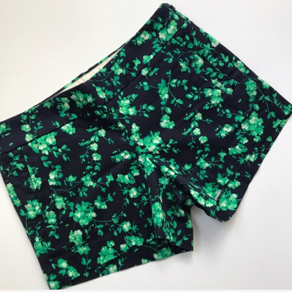 J CREW | Floral Side-Zip Shorts